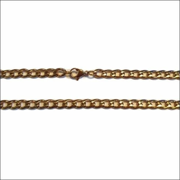 ket684-xn11564-Platte Gourmet Ketting Goudkleurig Cuban chain-Aramat Jewels 