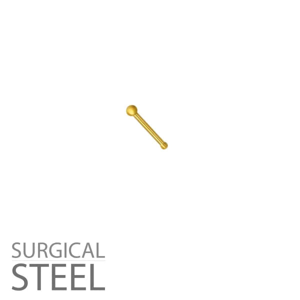 Chirurgisch Stalen Neuspiercing-goud Kleur-bolletje 2mm 0.8mm 2mm alles Aramat Jewels bol bolletjes chirurgisch staal dames elf925 goudkleurig Neus Neuspiercing piercing Piercings rond Staal Volwassenen