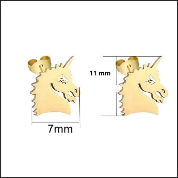 Chirurgisch Stalen Unicorn Oorbellen Eenhoorn Goudkleurig-11x7mm 11mm 12mm 13mm 7mm 9mm alles chirurgisch staal dames dier eenhoorn fgift Geen hanger Geen oormodel goudkleurig Goudkleurig-11x7mm Goudkleurig-9x7mm kinderen Meerdere kleuren Meerdere Maten Meerdere Varianten oorbellen PVD Soort sieraad_Oorbellen Staal unicorn Volwassenen zilverkleurig Zilverkleurig-12x13mm zweerknopjes