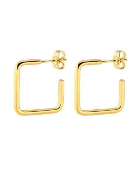 Geometrische Oorstekers Vierkant 15mm 20mm Goudkleurig 15mm 15mm / Goudkleur 15mm / Zwart 20mm 20mm / Goudkleurig 20mm / Zilverkleurig 2mm alles chirurgisch staal dames Geen edelsteen Geen oormodel Geen_Parel Geen_steen geometrisch goudkleurig Meerdere kleuren Meerdere Maten Nieuw oorbellen PVD Staal tomade vierkant Volwassenen zilverkleurig Zonder_steen zwart