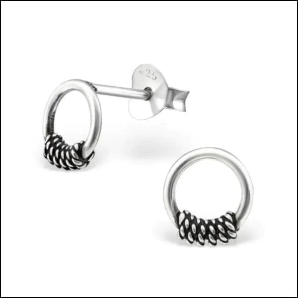Geoxideerde Bali Oorstekers Nijmegen-7mm 10mm 7mm alles bali dames elf925 Geen hanger Geen_Parel Geen_steen geoxideerd kinderen Meerdere Maten Meerdere Varianten oorbellen oormodel rond silver Volwassenen zilver Zonder_steen