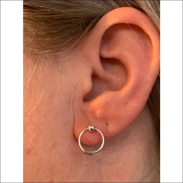 Geoxideerde Bali Oorstekers 10mm 7mm alles bali dames elf925 Geen hanger Geen_Parel Geen_steen geoxideerd kinderen Meerdere Maten Meerdere Varianten oorbellen oormodel rond silver Volwassenen zilver Zonder_steen