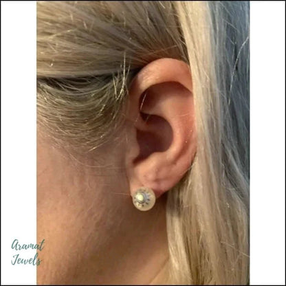 Stalen Parel Oorbellen 9.5mm- 10mm 9.5mm alles bloem chirurgisch staal dames Doodshoofd doodskop Geen hanger Meerdere Varianten oorbellen oormodel parel Piratenhoofd PVD Rond roze Skull Soort sieraad_Oorbellen Spiraal Regenboog Staal ster Sterren Regenboog Sterretjes Regenboog Tribal Video Volwassenen Vredesteken wit zweerknopjes