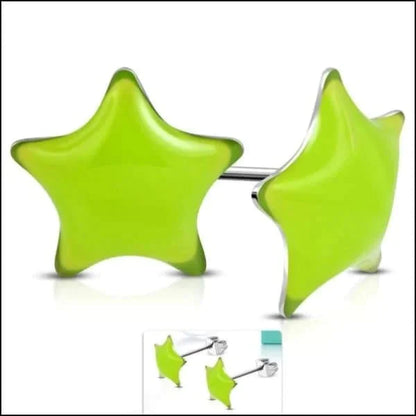 Vrolijke Stalen Oorbellen Ster- 9mm Licht Groen 8720157020035 9mm 9mm / Creme 9mm / Geel 9mm / Licht Groen 9mm / Oranje 9mm / Roze alles Apparel & Accessories > Jewelry > Earrings Aramat Jewels chirurgisch staal dames emaille geel Geen hanger groen kinderen Licht Groen Meerdere kleuren Met_steen oor2628-tte182 oorbellen oormodel oranje PVD roze Staal ster Volwassenen zilverkleurig zweerknopjes