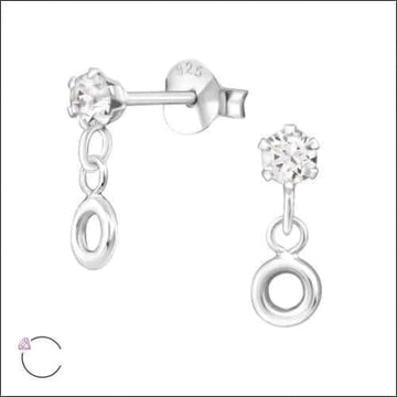 Oorbellen | Zilveren Kristal Met Hanger Cirkel Kopen?