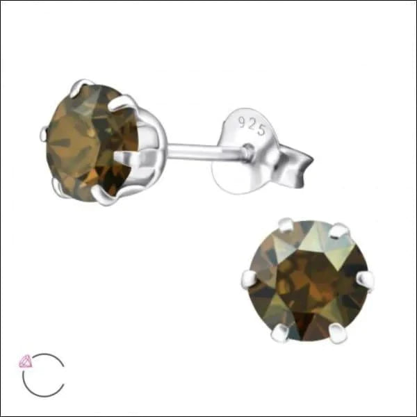 Zilveren Kristal Oorbellen Rond 6mm Brons 6mm 8720157092926 alles Aramat Jewels Brons dames Geen hanger Geen oormodel heren kinderen kristal Met_steen oor786 oorbellen rond Soort sieraad_Oorbellen Volwassenen