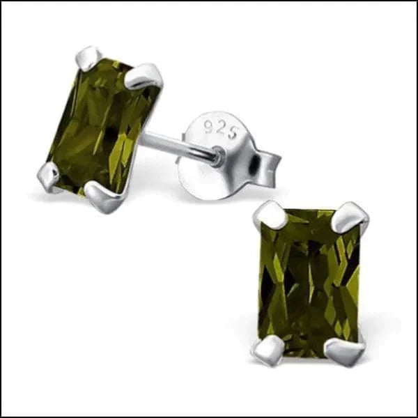 Zilveren Zirkonia Oorbellen Rechthoek- 6x4mm Olijf Groen 3mm 4mm 5mm 5x3mm / Donker Rood 5x3mm / Lila 6mm 6x4mm / AB Transparant 6x4mm / Champagne 6x4mm / Geel 6x4mm / Goudkleur/Transparant 6x4mm / Olijf Groen 6x4mm / Paars 6x4mm / Rood 6x4mm / Roze 6x4mm / Transparant 6x4mm / Zwart alles champagne dames elf925 geel Geen hanger Geen oormodel groen heren kinderen lila Meerdere kleuren Meerdere Maten Met_steen Nieuw oorbellen paars rechthoek rood silver transparant Volwassenen zilver zirkonia zwart