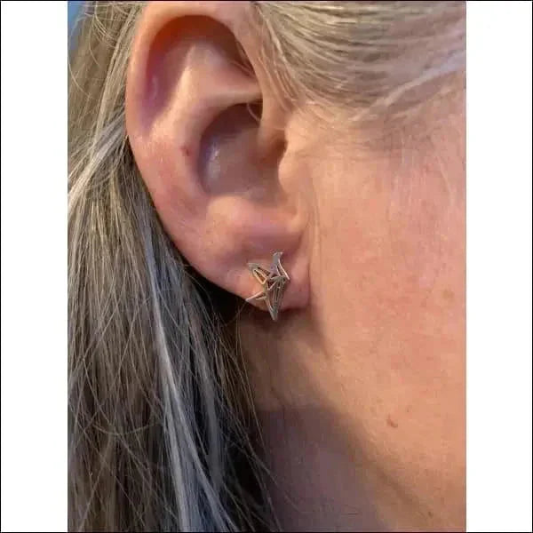 Oorbellen Zweerknopjes Origami Vogel Staal 9mm alles Aramat Jewels chirurgisch staal dames dier Geen edelsteen Geen hanger Goud kleur goudkleurig kinderen Meerdere kleuren Nieuw oorbellen oormodel PVD rosékleurig smjell Staal Video Volwassenen zilverkleurig zonder steen Zonder_steen zwart zweerknopjes