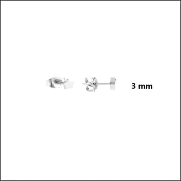 Oorbellen | Zweerknopjes Ster Staal Vanaf 3mm Kopen?