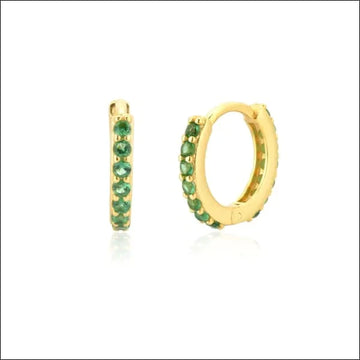 Zilveren Goldplated Mini Oorringetjes Zirkonia 9mm