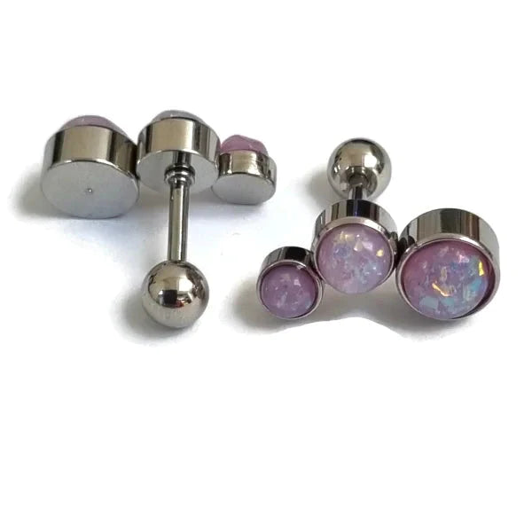 Piercings | Helix Piercing Opaal Roze Chirurgisch Staal