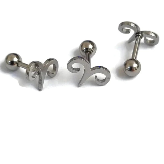 Helixpiercing Krul Zilverkleur Chirurgisch Staal 1.2mm 6mm alles Barbell chirurgisch staal dames fantasie Helix helixpiercings jin nakijken Oor piercing Piercings PVD Staal Stud tekst Volwassenen zilverkleurig Zonder_steen