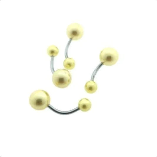 Navelpiercing Parel Goudkleurig 1.6mm 10mm alles chirurgisch staal Geen hanger Geen_Parel goudkleurig Kleur_Goudkleurig Navel Navelpiercing zonder hanger navelpiercings parel piercing Piercings PVD Staal Volwassenen zilverkleurig Zonder_hanger