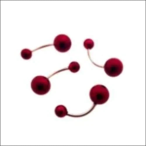 Navelpiercing Parel Donker Rood 1.6mm 10mm alles chirurgisch staal Geen hanger Navel Navelpiercing zonder hanger navelpiercings parel piercing Piercings PVD rood Staal Volwassenen zilverkleurig Zonder_hanger