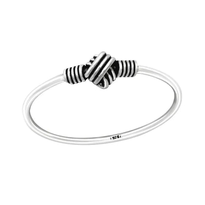 Echt Zilveren Smalle Ring Knoop Bali 925 Zilver Geoxideerd 4mm alles bali dames elf925 gedraaid geometrisch geoxideerd keltisch knoop Minimalistische ring nakijken plastick ringen ringmaat_16 ringmaat_6 rond silver Volwassenen zilver zomer Zonder_steen