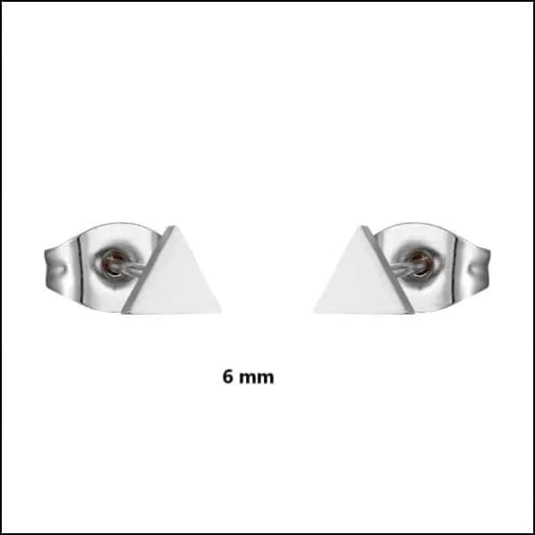 Oorbellen | Stalen Oorbellen-driehoek-zweerknopjes Kopen?