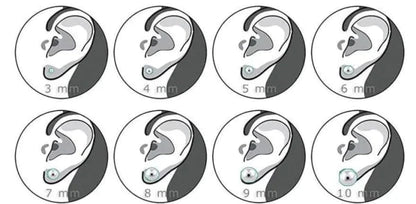 Oorbellen | Goldplated-oorbellen-met Kettinkje- 3 Steentjes-