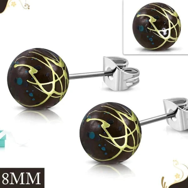 Ronde Spetter Oorbellen-acryl Bruin-Goudkleurig 8mm 6mm 8mm acryl alles bloem bruin Bruin / 8mm Bruin-Goudkleurig / 8mm chirurgisch staal dames Geen hanger groen Groen-Wit / 8mm Groen-Zwart / 6mm Licht groen - Wit / 6mm Meerdere kleuren Meerdere Maten Nieuw oorbellen oormodel oranje Oranje-Wit / 6mm Paars-Goudkleur / 8mm parel PVD Staal Volwassenen zwart Zwart-Licht groen / 6mm Zwart-zilver / 6mm zweerknopjes