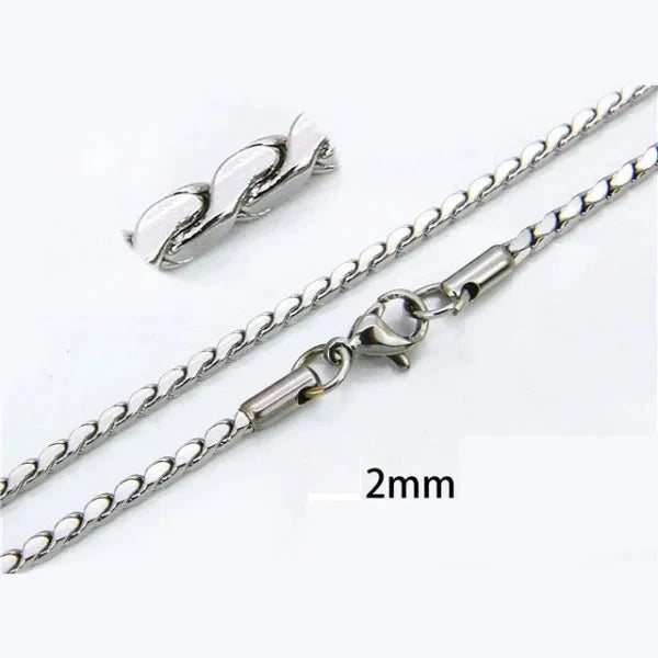 Stalen Cordana Halsketting Zilverkleurig Staal 50cm 2mm 2mm 50cm alles Aramat Jewels chirurgisch staal coreana dames fantasie Geen edelsteen Geen_Parel Geen_steen halskettingen heren Ketting zonder hanger Minimalistische ketting nakijken PVD Schakelketting Staal tekst uniseks unisex Volwassenen zilverkleurig Zonder_hanger Zonder_steen